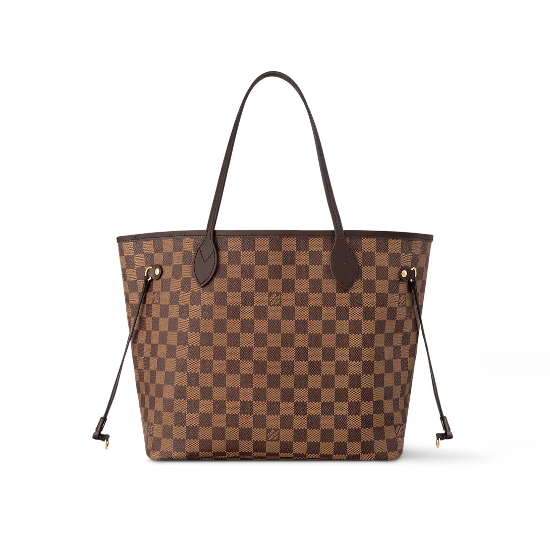 Neverfull Mm Damier Ebene Mid Size Cerise Red Tote N40599