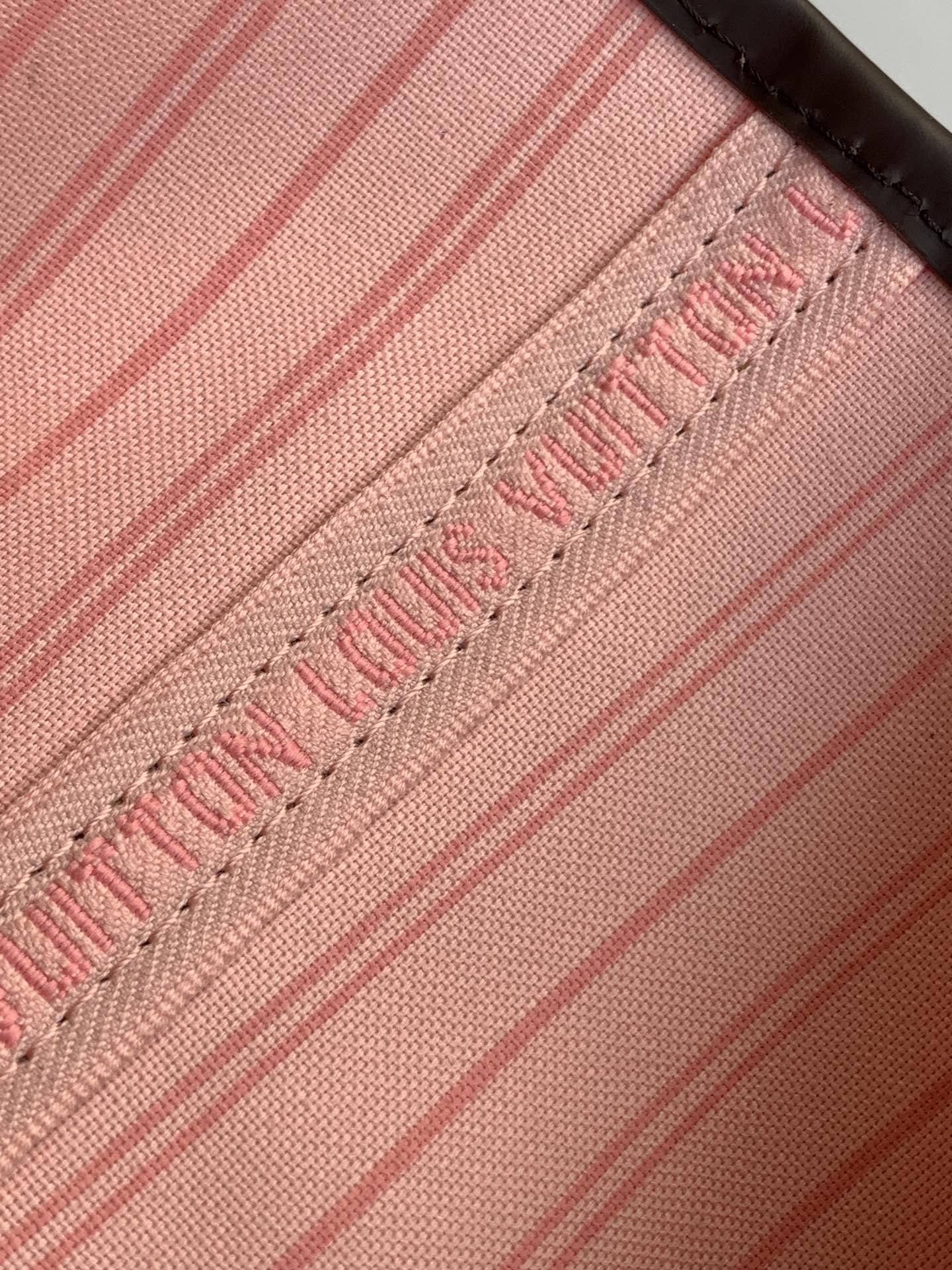 Neverfull Mm Damier Ebene Mid Size Rose Ballerine Pink Tote N40598