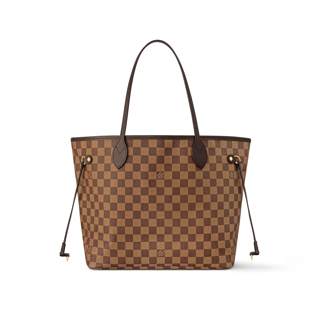 Neverfull Mm Damier Ebene Mid Size Rose Ballerine Pink Tote N40598