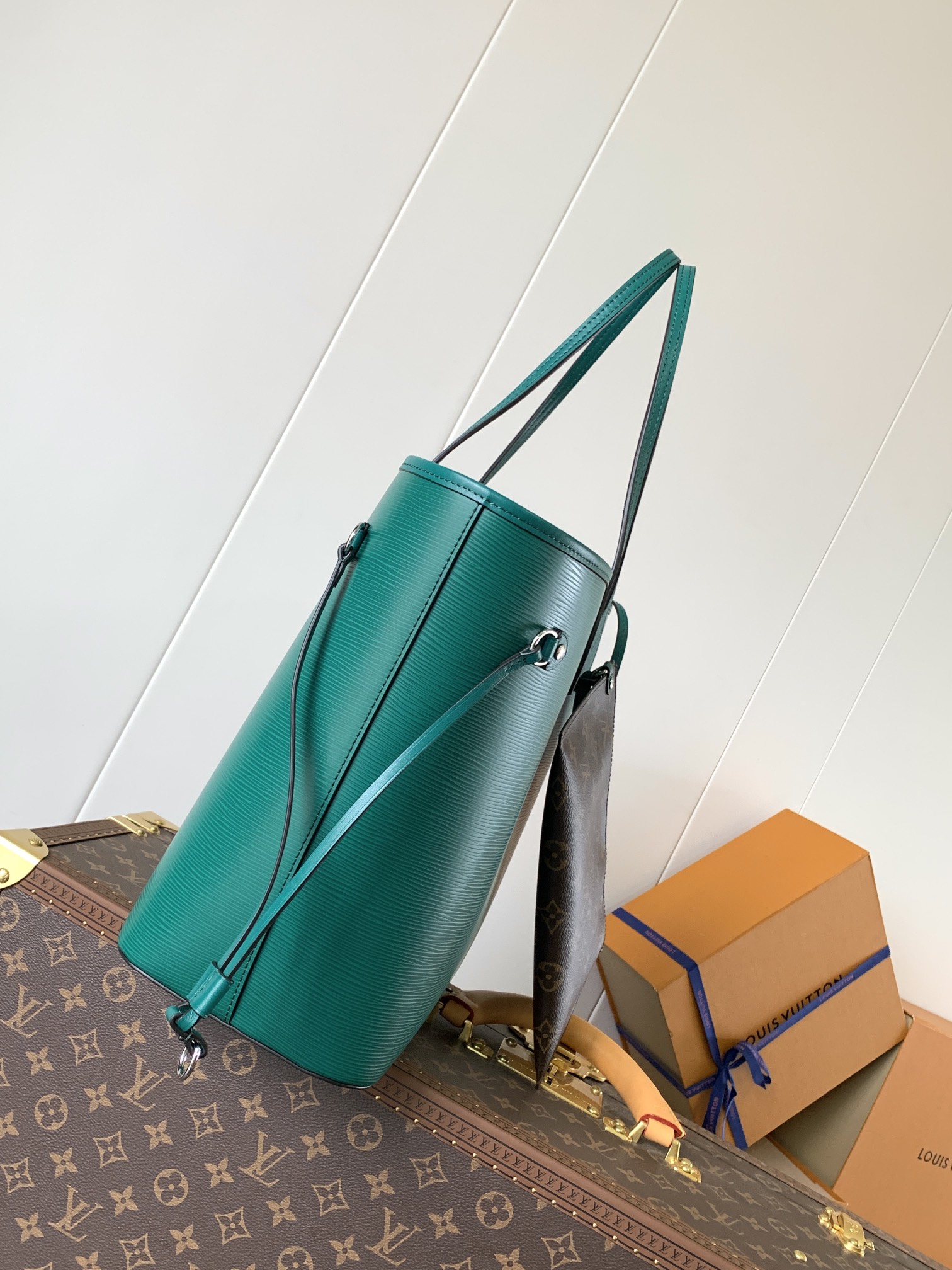 Neverfull Mm Epi Leather Tote Borneo Green M12195