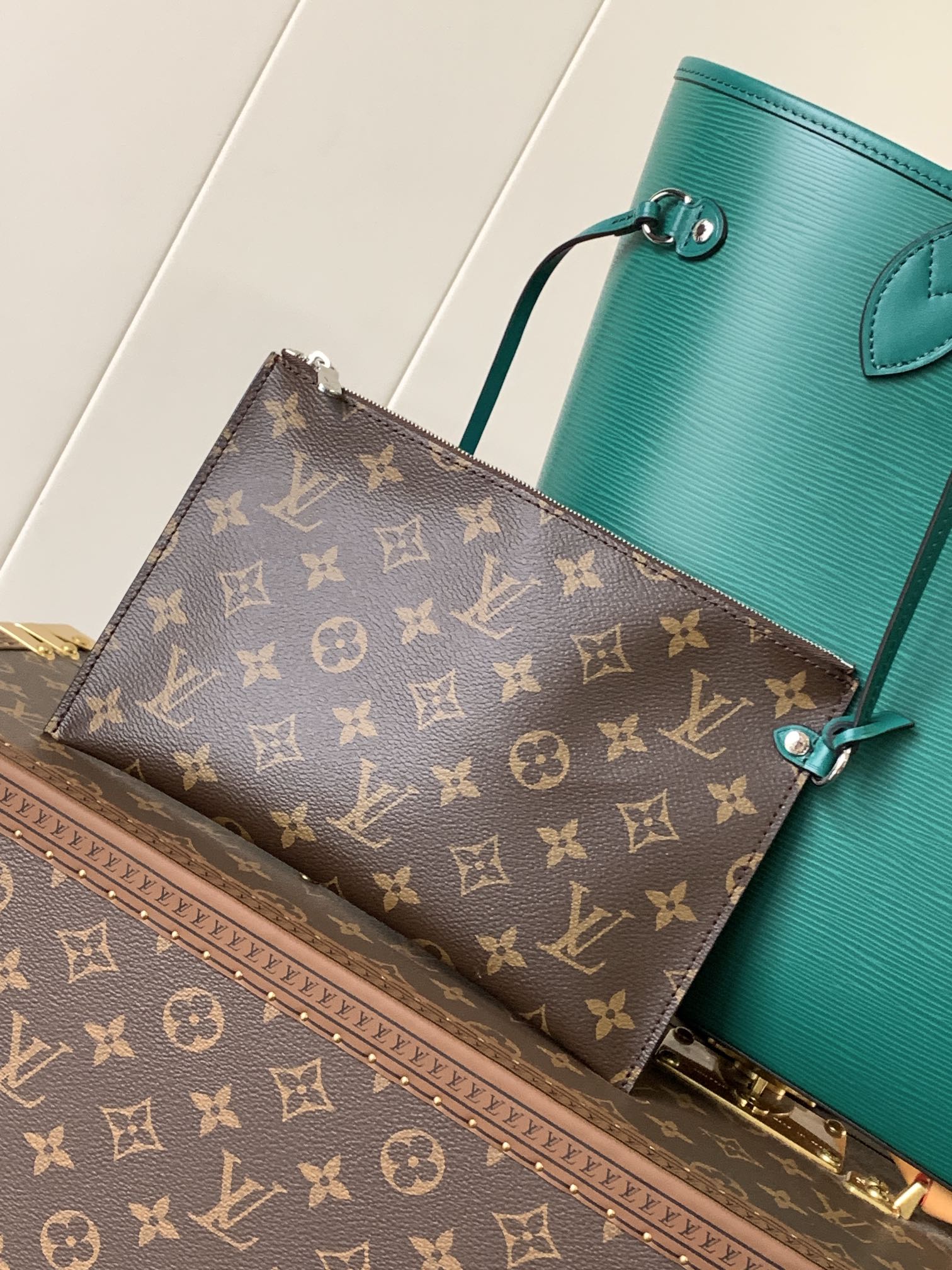 Neverfull Mm Epi Leather Tote Borneo Green M12195
