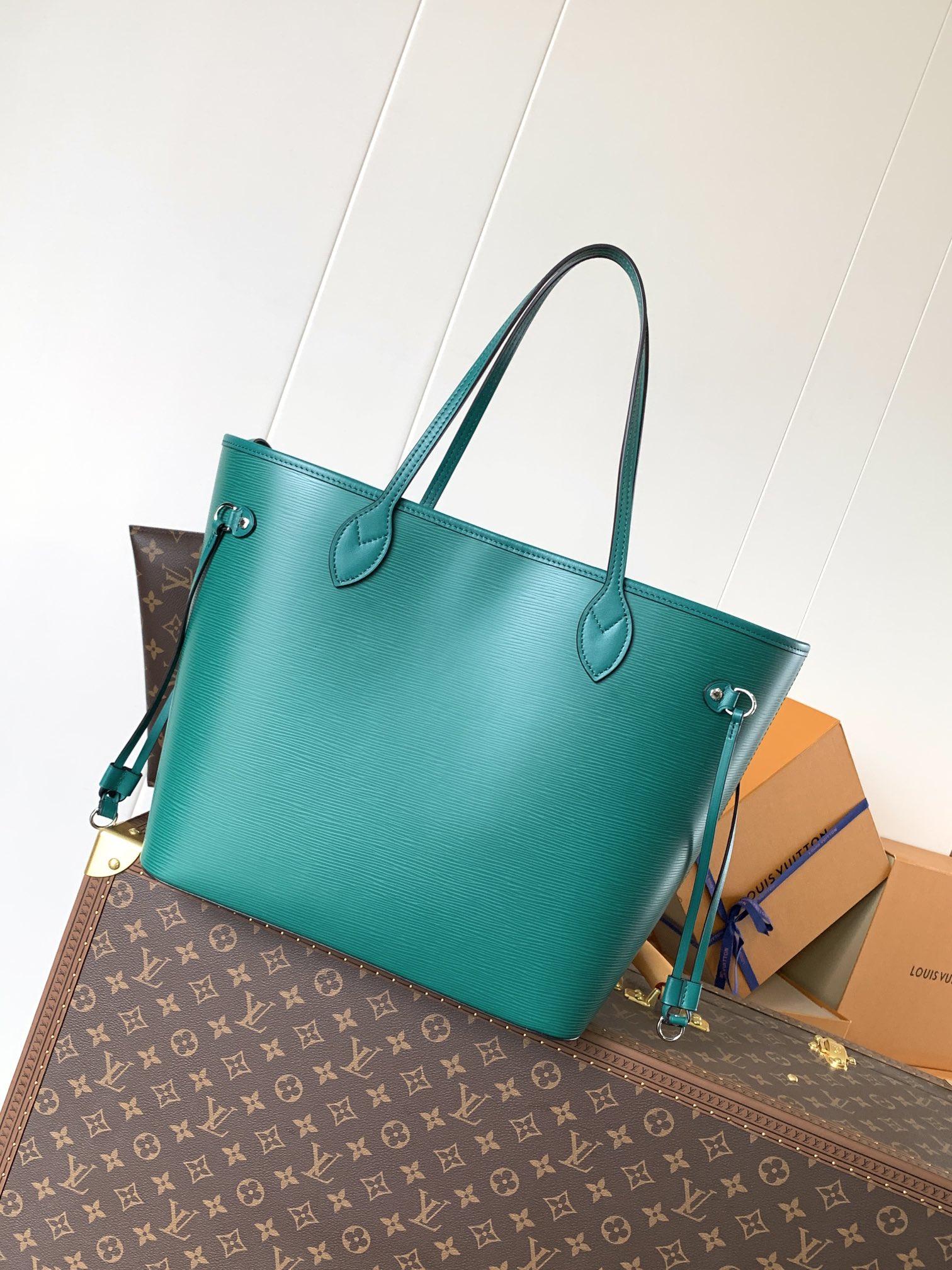 Neverfull Mm Epi Leather Tote Borneo Green M12195