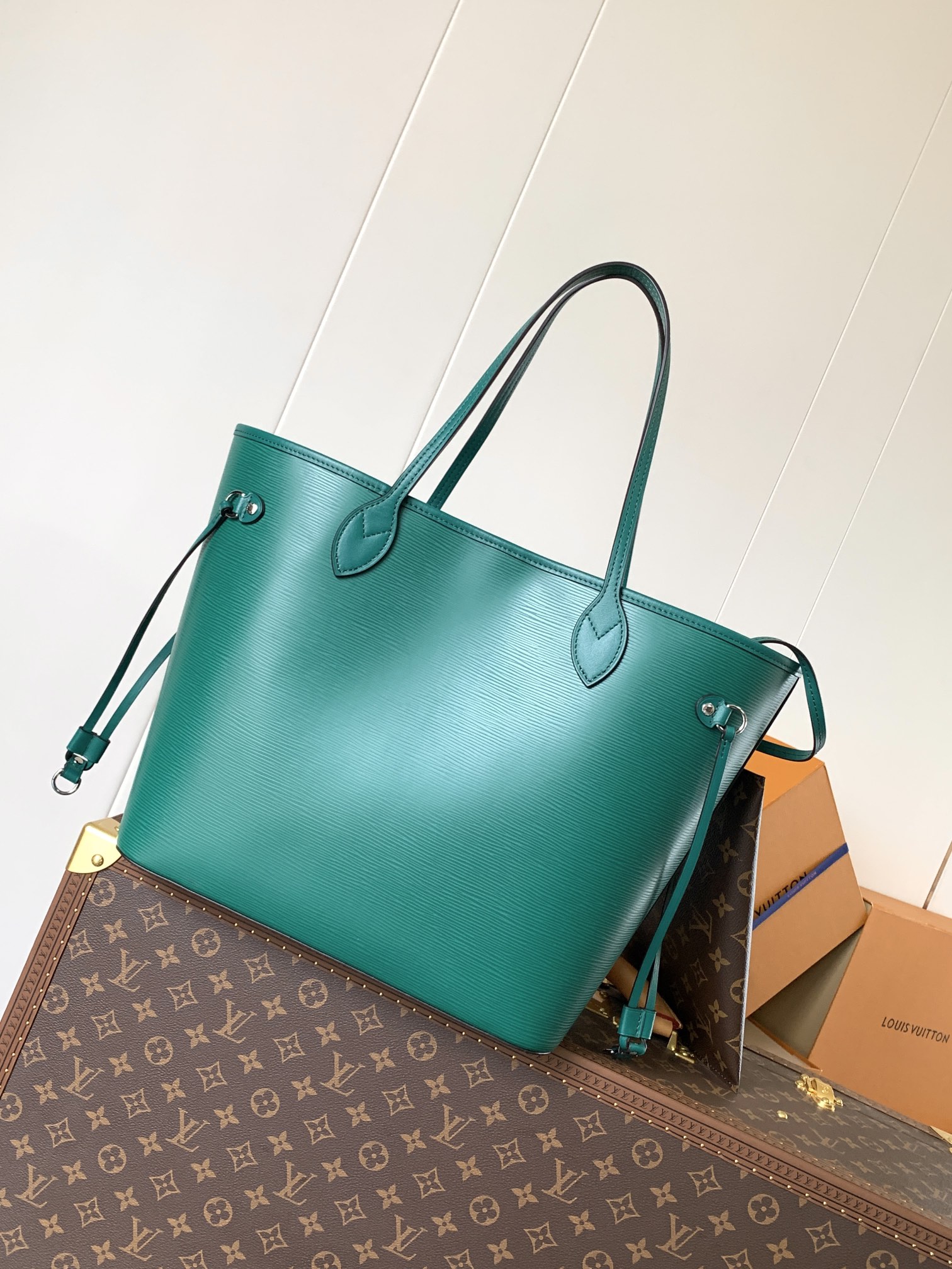 Neverfull Mm Epi Leather Tote Borneo Green M12195
