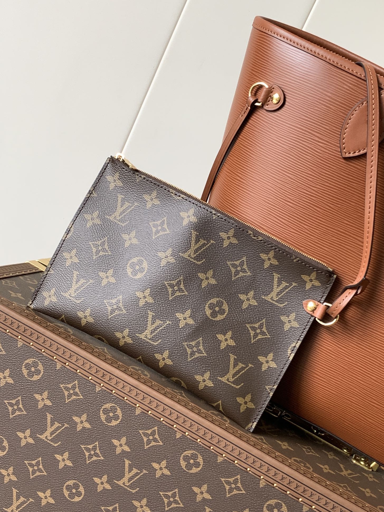 Neverfull Mm Epi Leather Tote Kenyan Fauv M12467