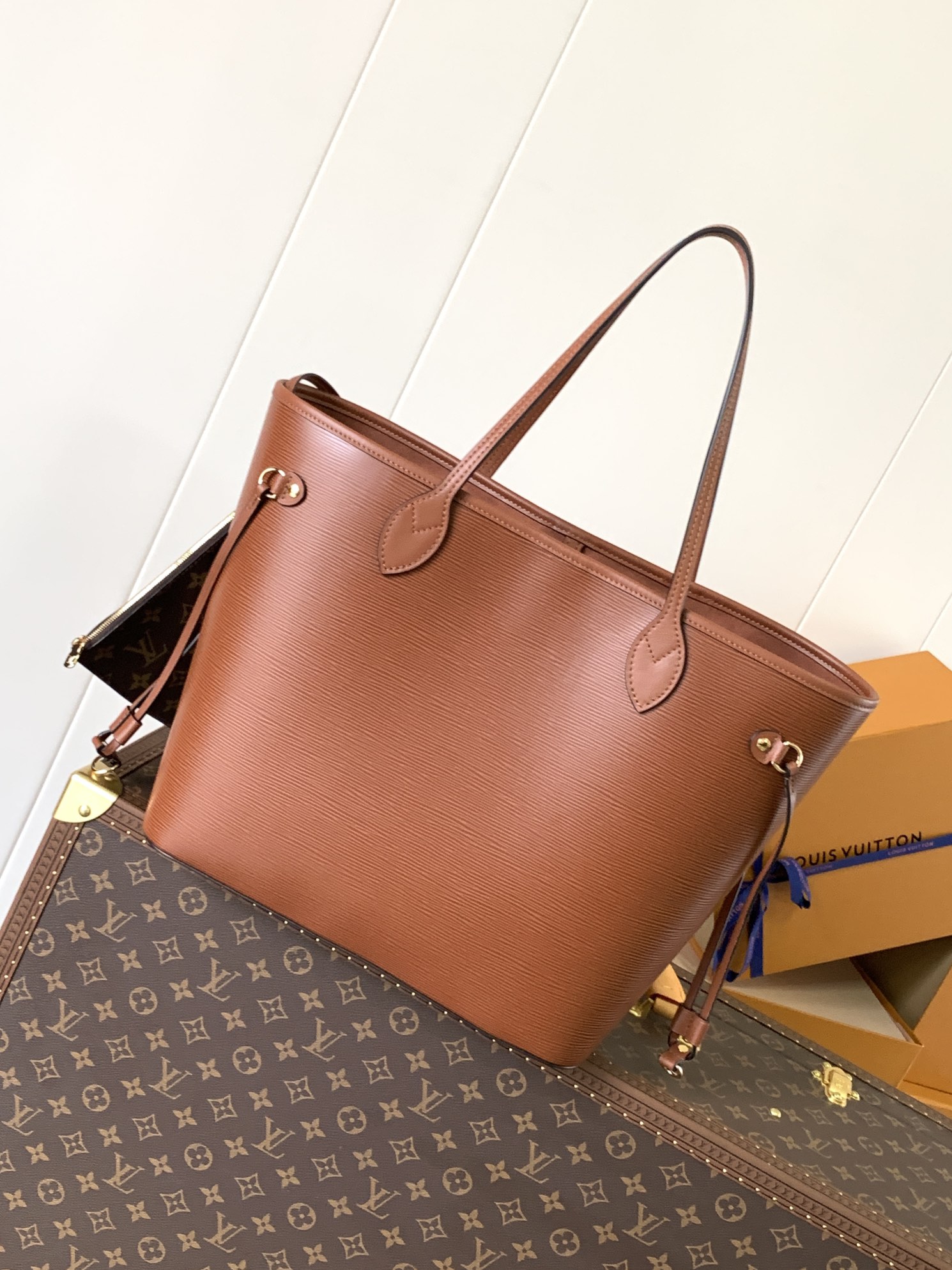 Neverfull Mm Epi Leather Tote Kenyan Fauv M12467