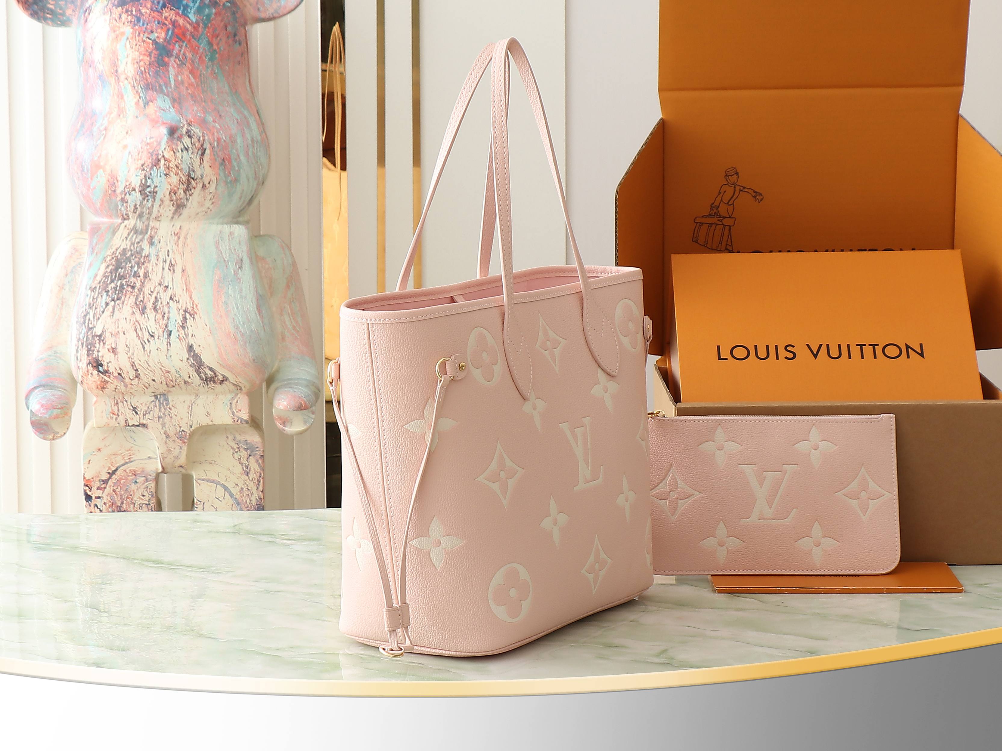 Neverfull Mm Mid Side Two Color Tote Pink / Quartz M14210