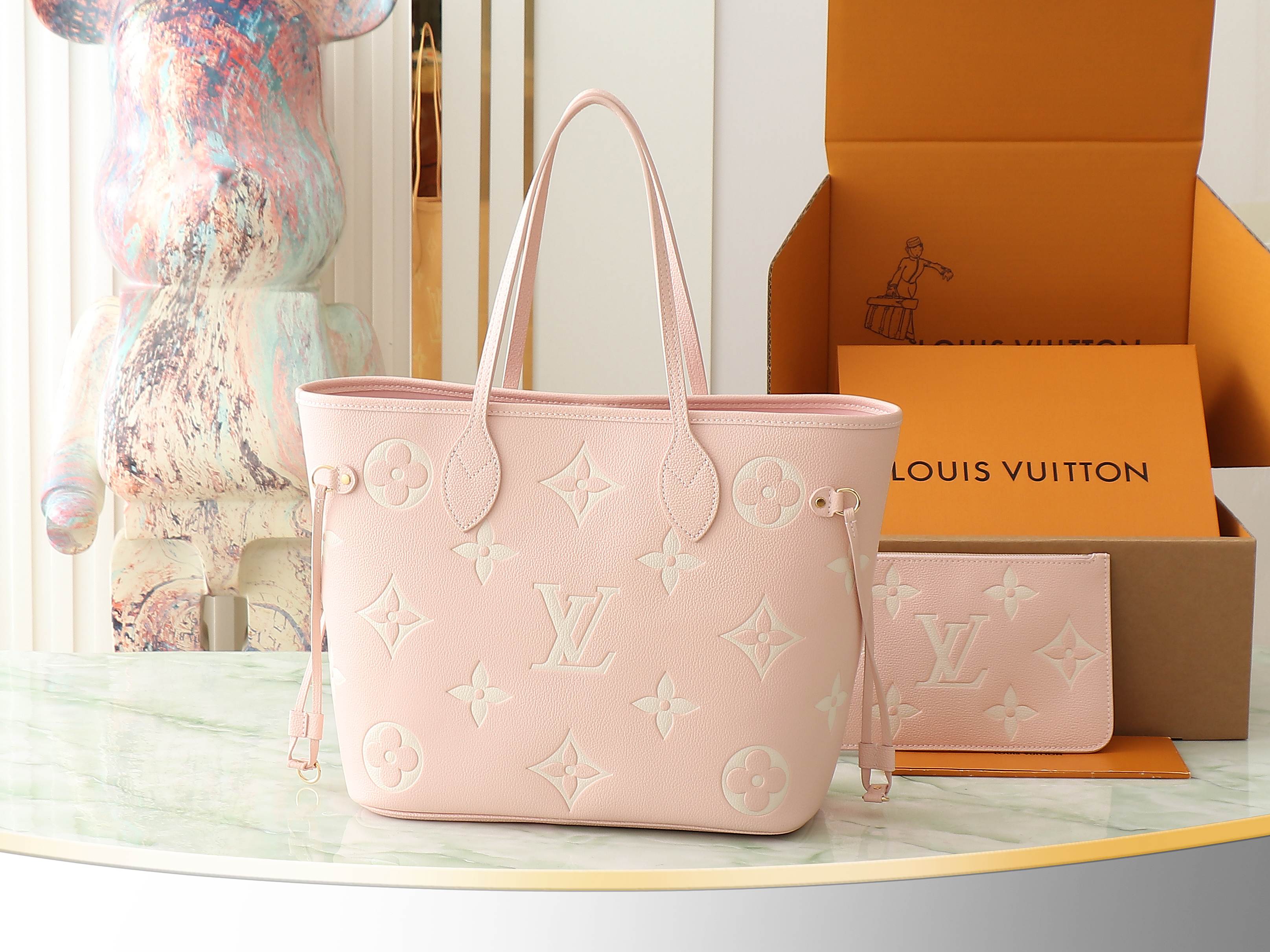 Neverfull Mm Mid Side Two Color Tote Pink / Quartz M14210