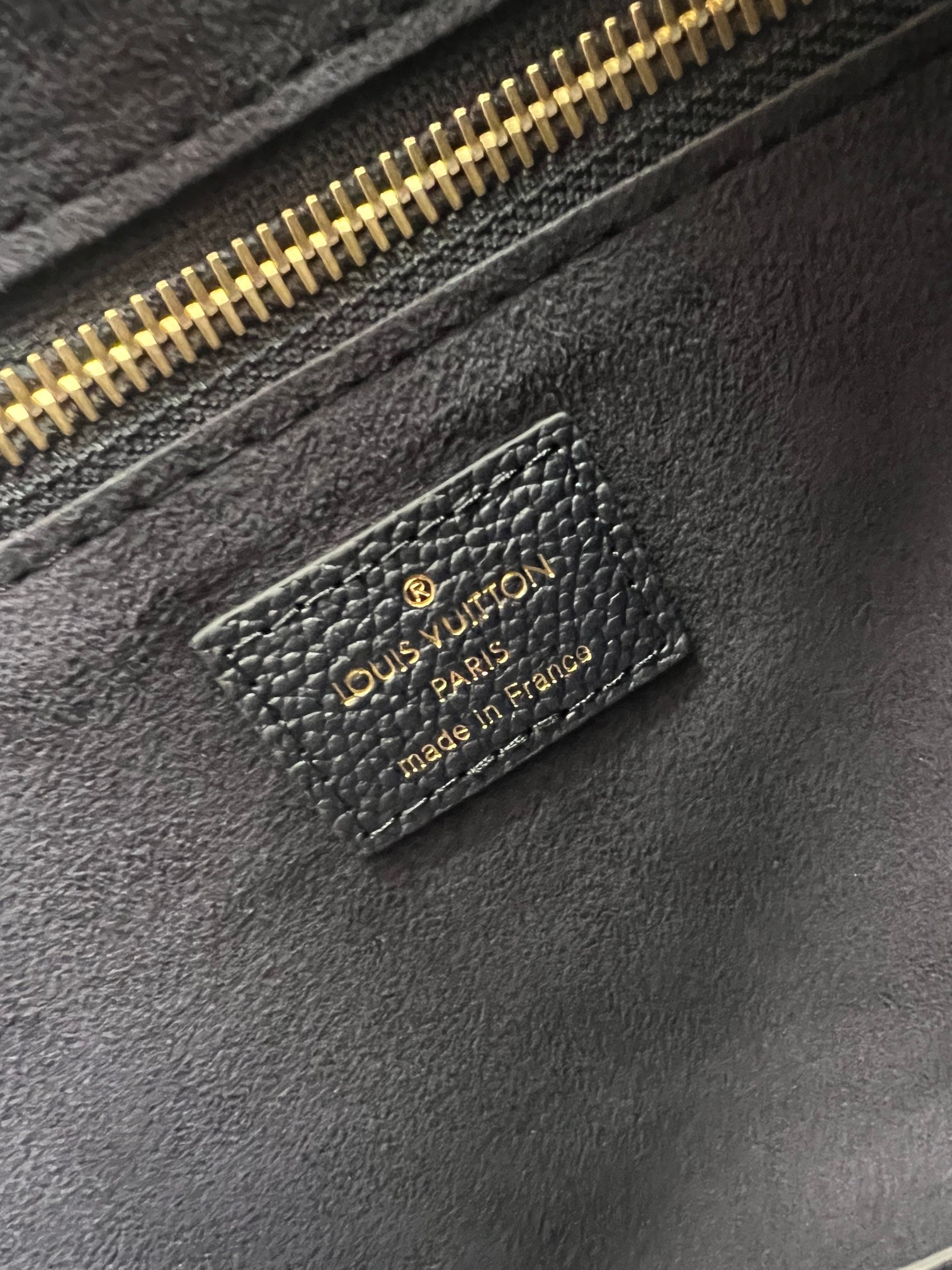 Neverfull Mm Navy Blue Monogram Empreinte Leather Mid Size Tote M47143