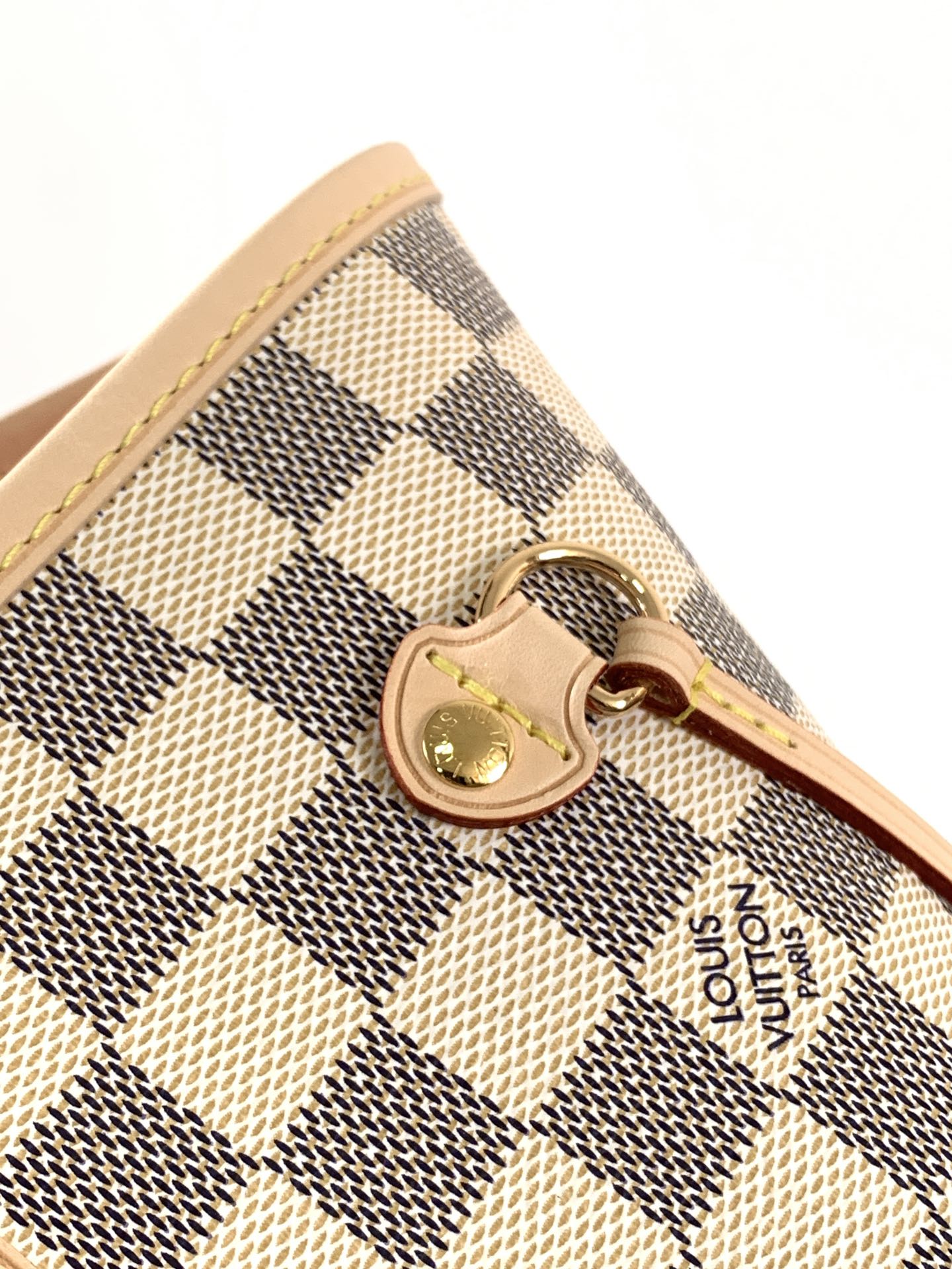 Neverfull Mm Rose Ballerine Pink Damier Azur Large Size Beige Tote N40603
