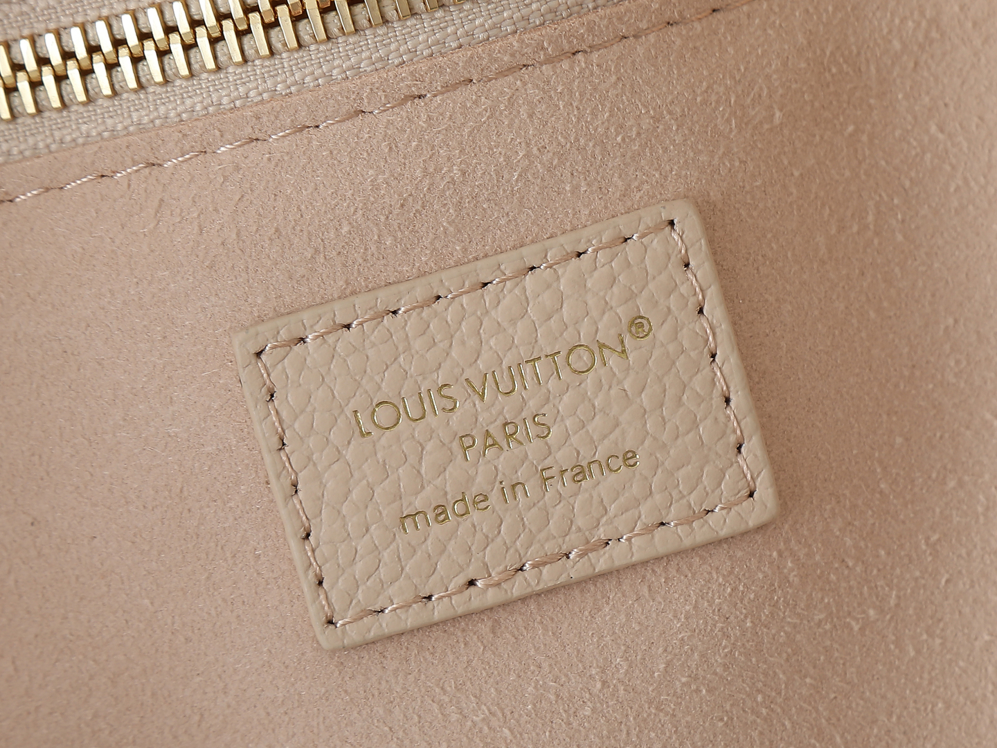 Neverfull Mm Sand Monogram Empreinte Leather Mid Size Tote M14319