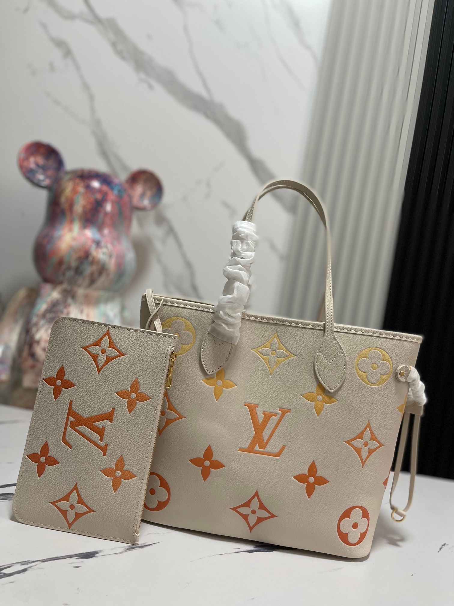 Neverfull Mm Shoulder Bag Monogram Empreinte Leather M46516