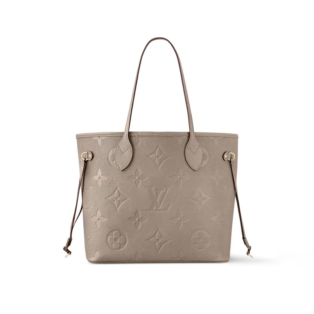 Neverfull Mm Tourterelle Gray Monogram Empreinte Leather Mid Size Tote M45686
