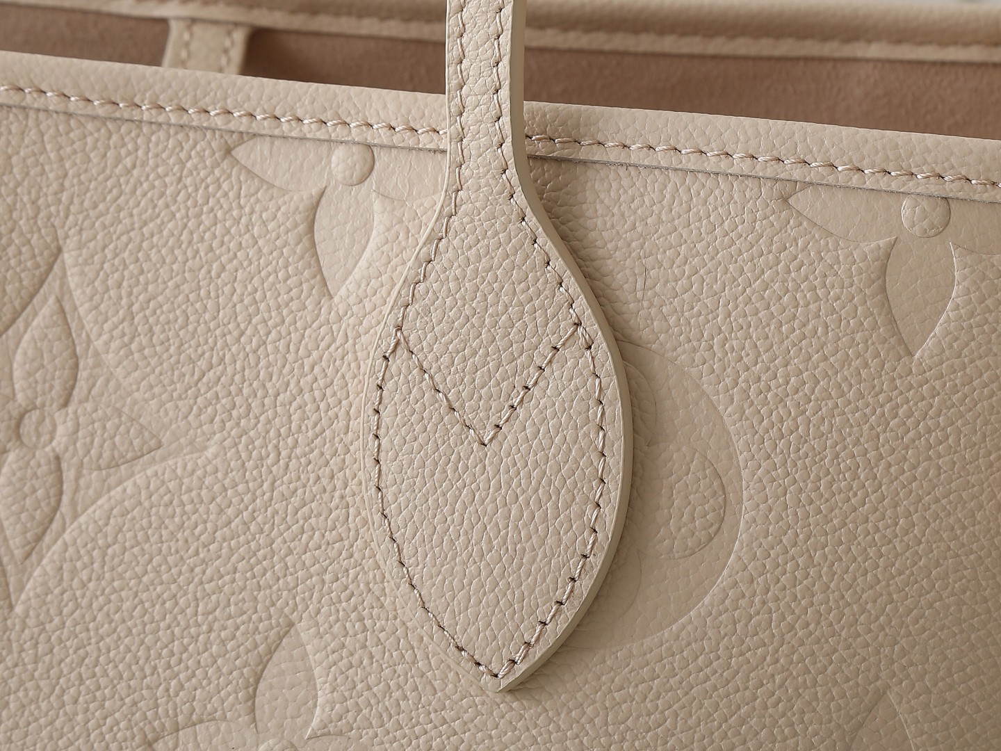 Neverfull Mm Tourterelle Gray Monogram Empreinte Leather Mid Size Tote M45686