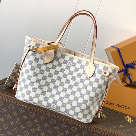 Neverfull Pm Beige Damier Azur Petite Size Tote N41632