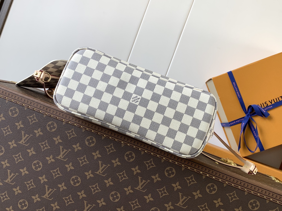 Neverfull Pm Beige Damier Azur Petite Size Tote N41632