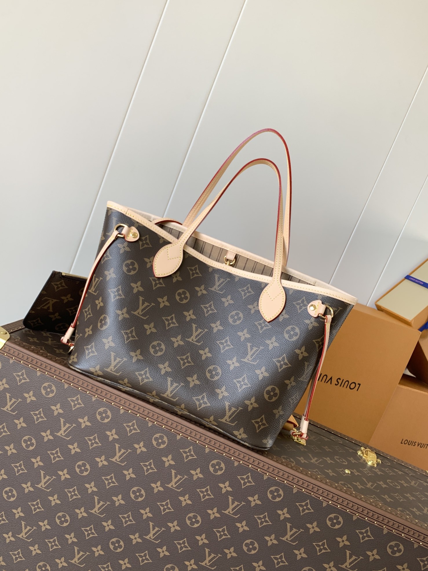 Neverfull Pm Beige Monogram Petite Size Tote M46979