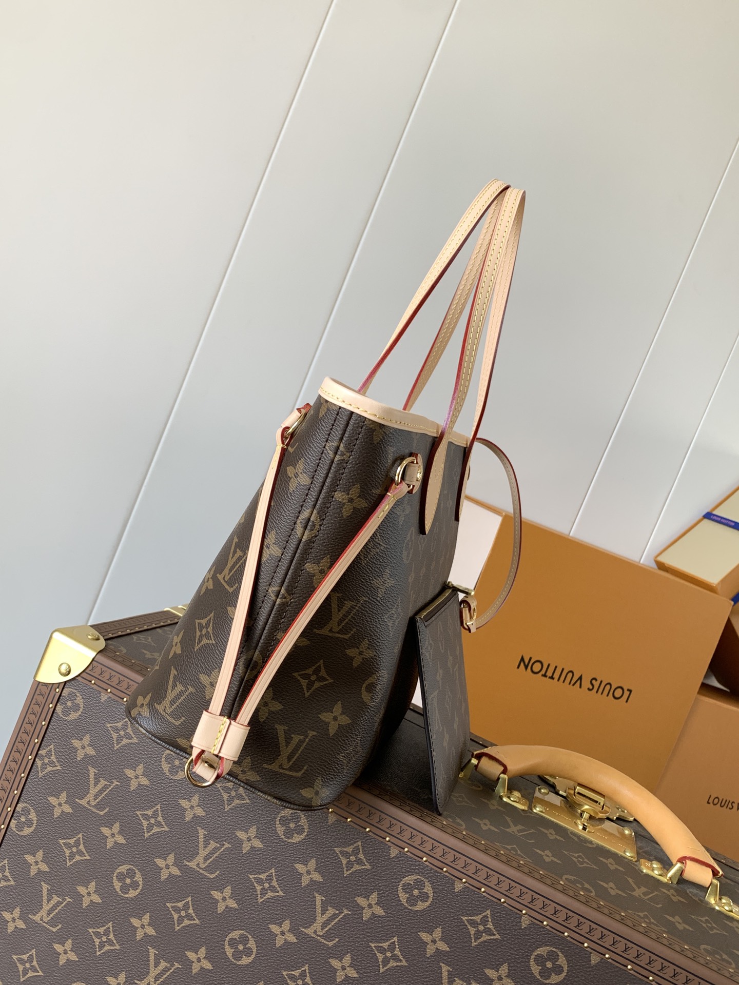 Neverfull Pm Beige Monogram Petite Size Tote M46979