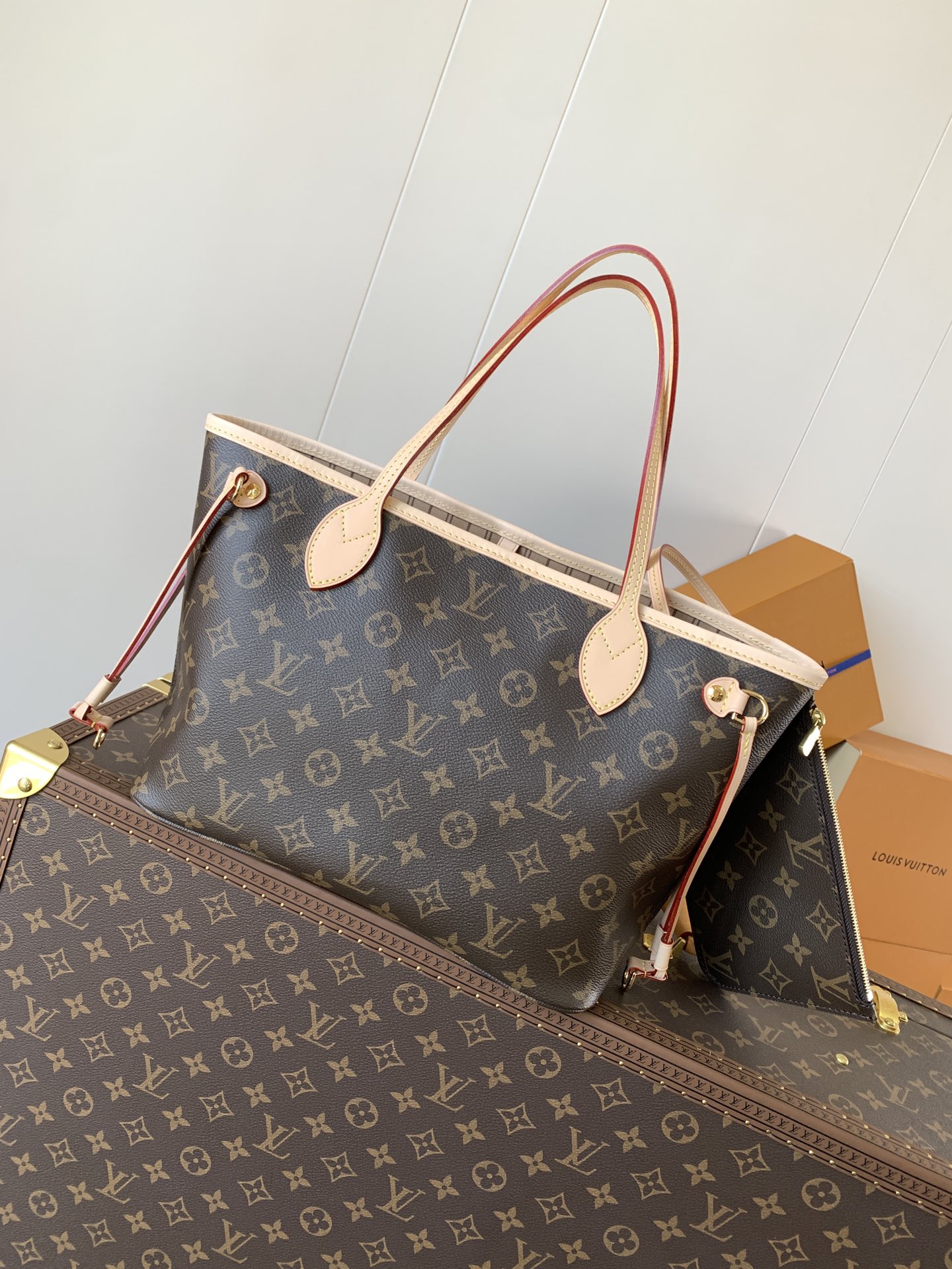Neverfull Pm Beige Monogram Petite Size Tote M46979