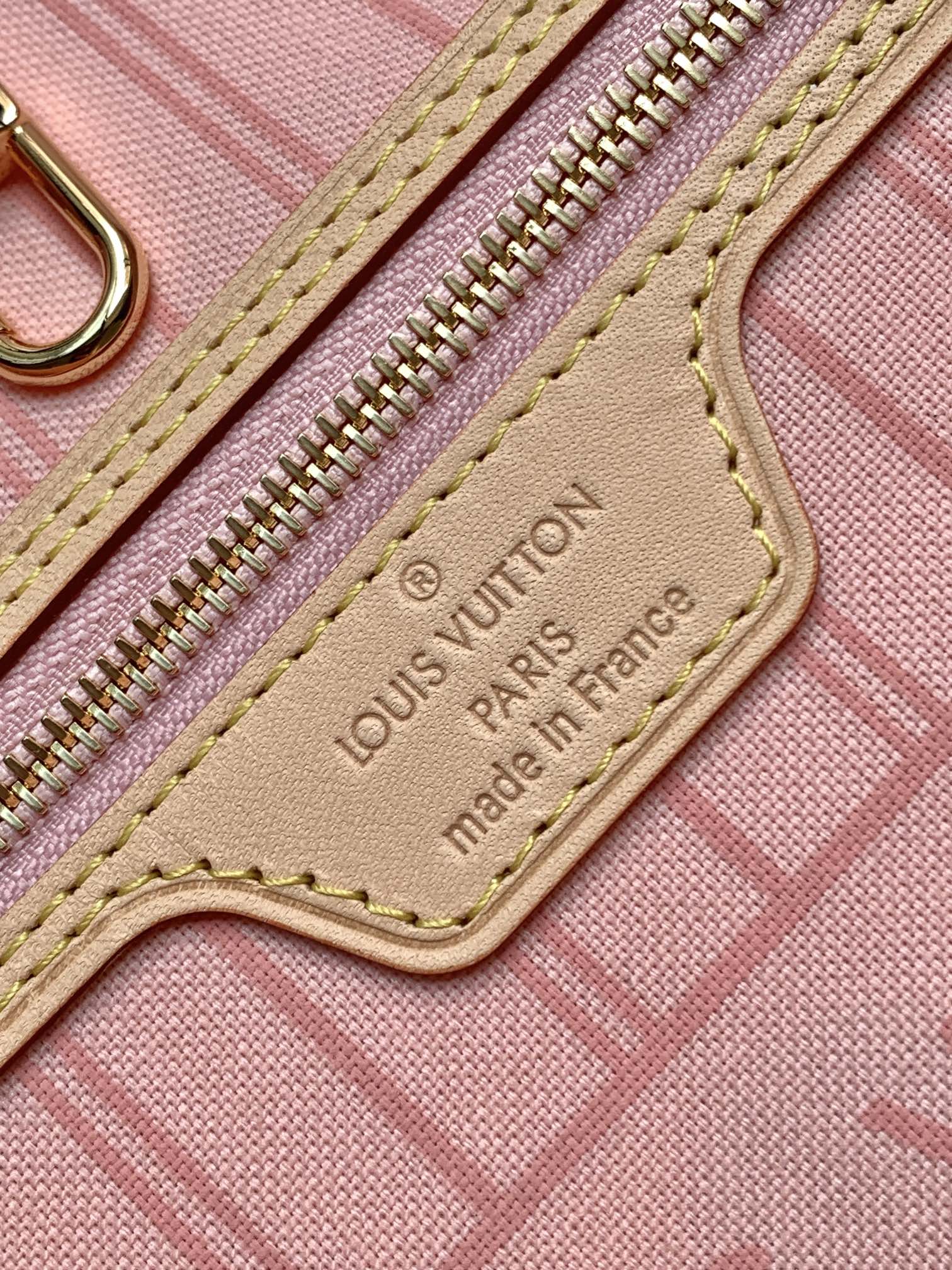 Neverfull Pm Rose Ballerine Pink Damier Azur Petite Size Tote