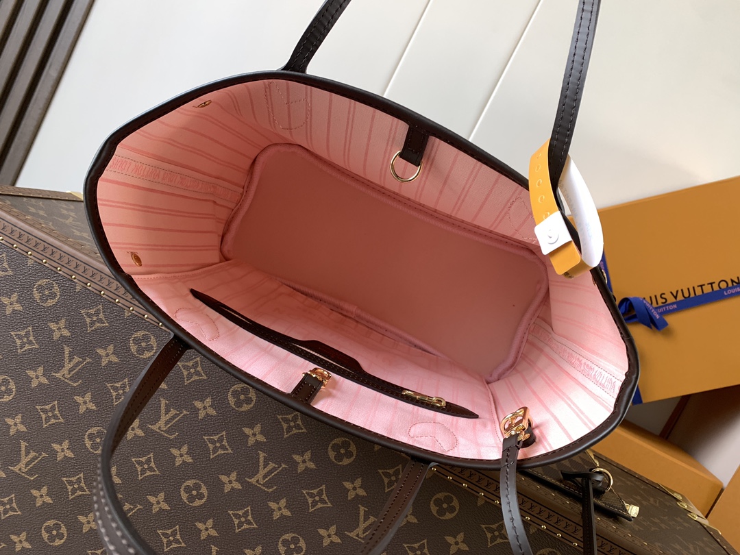 Neverfull Pm Rose Ballerine Pink Damier Ebene Petite Size N41603