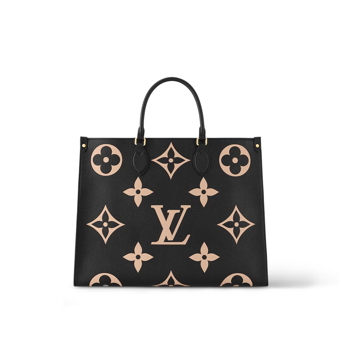 Onthego Gm Bicolor Monogram Empreinte Leather Black/Beige M45945