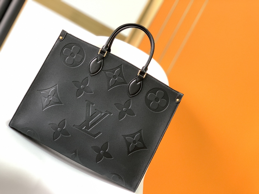 Onthego Gm Monogram Empreinte Leather Tote Black M44925