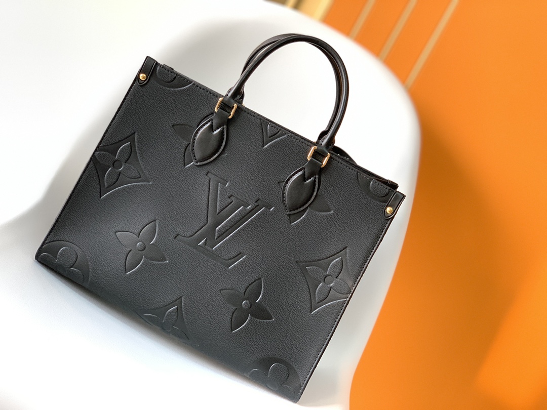 Onthego Mm Monogram Empreinte Leather Black M45595