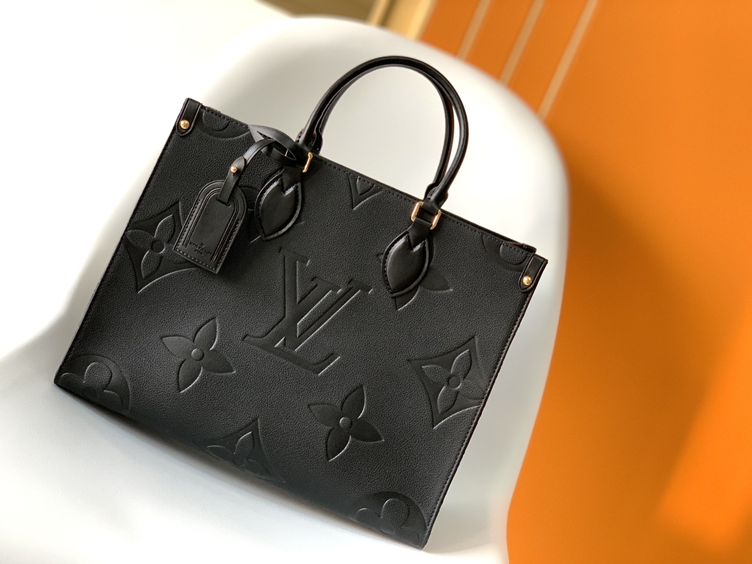 Onthego Mm Monogram Empreinte Leather Black M45595