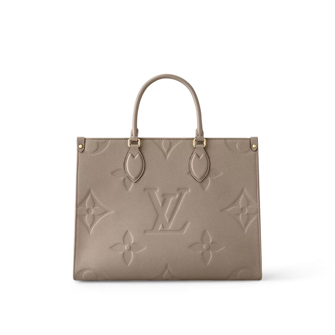 Onthego Mm Monogram Empreinte Leather Tourterelle Beige M45607