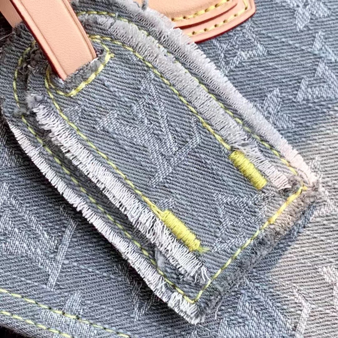 Onthego Mm Washed Gray Monogram Denim M13189