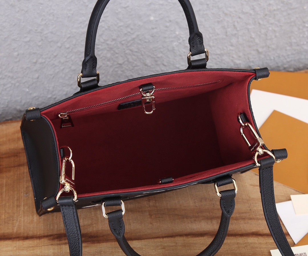 Onthego Pm Bicolor Monogram Empreinte Leather Black/Beige M45659