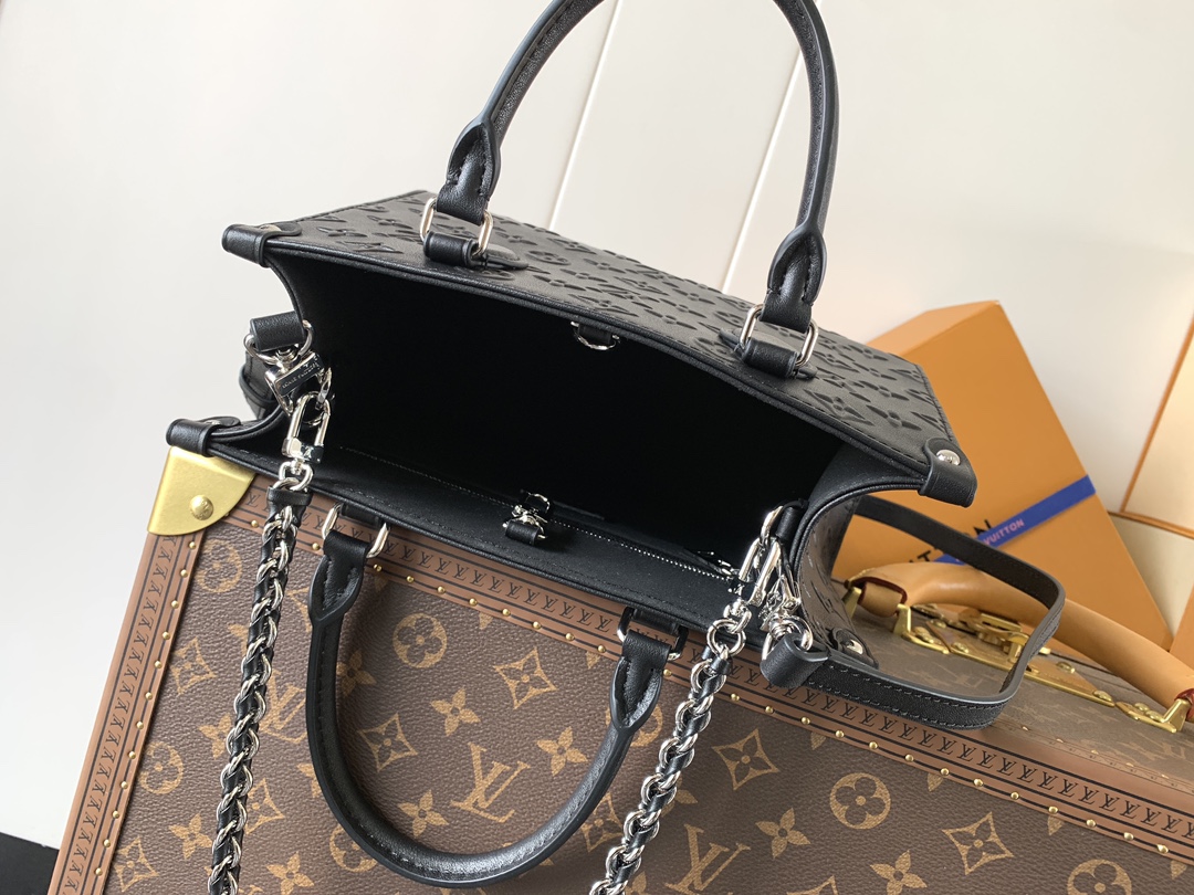 Onthego Pm Black Calf Leather M14576