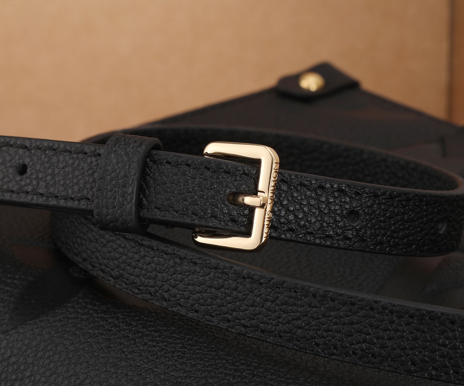 Onthego Pm Monogram Empreinte Leather Tote Black M45653
