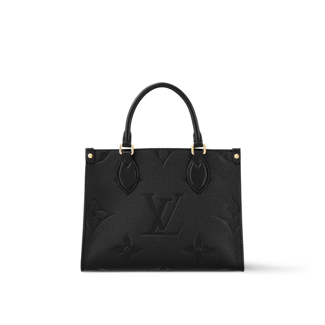 Onthego Pm Monogram Empreinte Leather Tote Black M45653