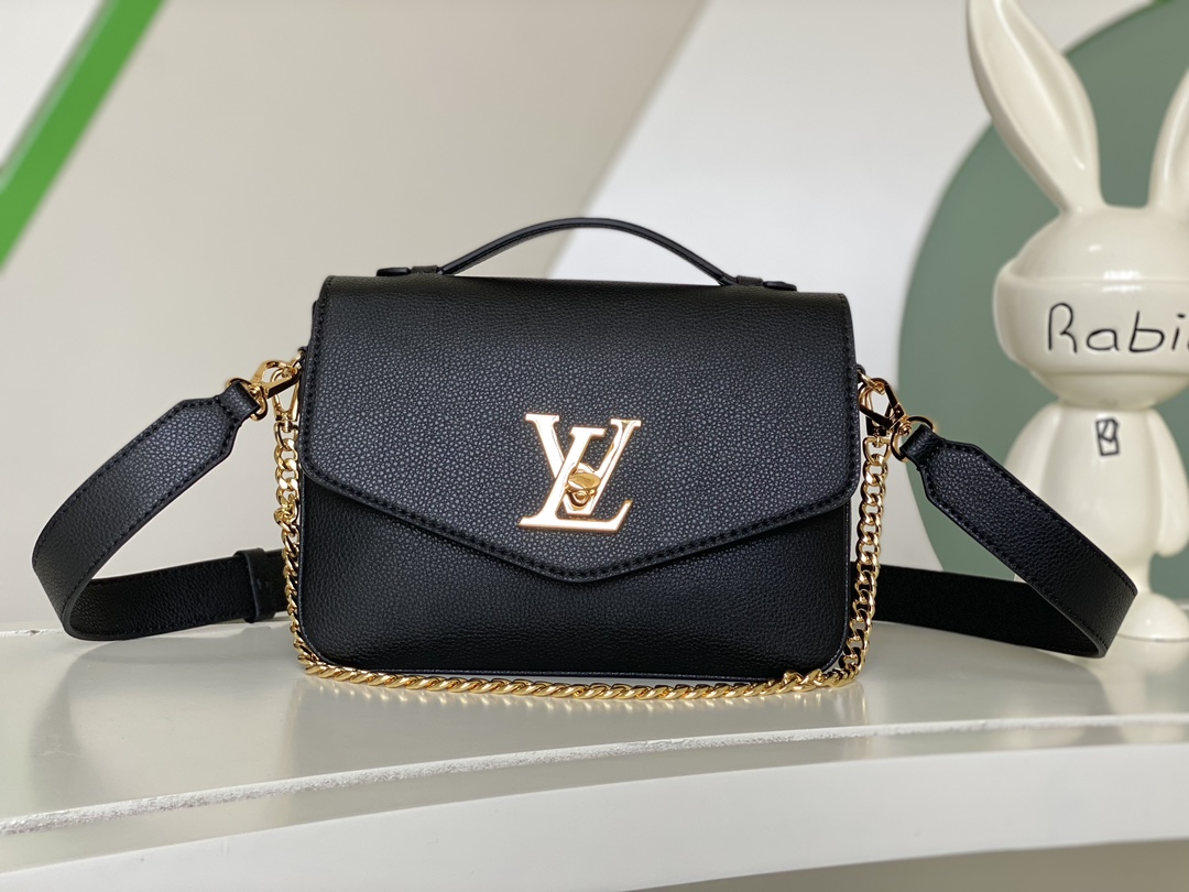 Oxford Lockme Leather Bag Black M22735