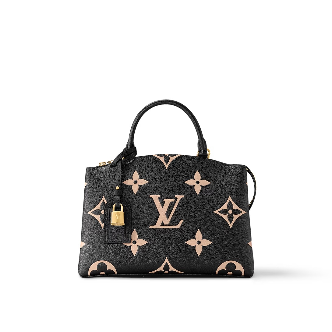 Petit Palais Handbags Bicolor Monogram Empreinte Leather Black/Beige M58913
