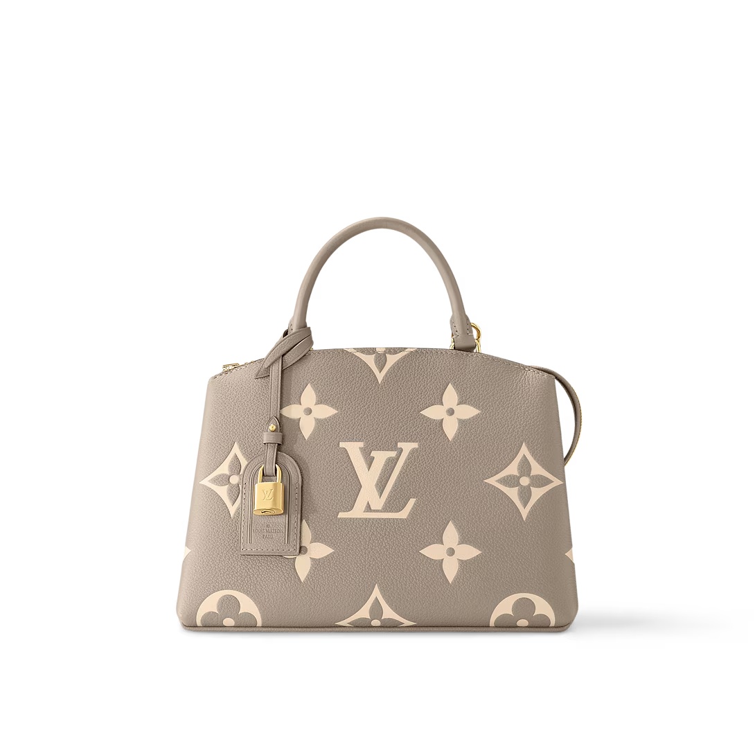 Petit Palais Handbags Bicolor Monogram Empreinte Leather Dove/Cream M58914