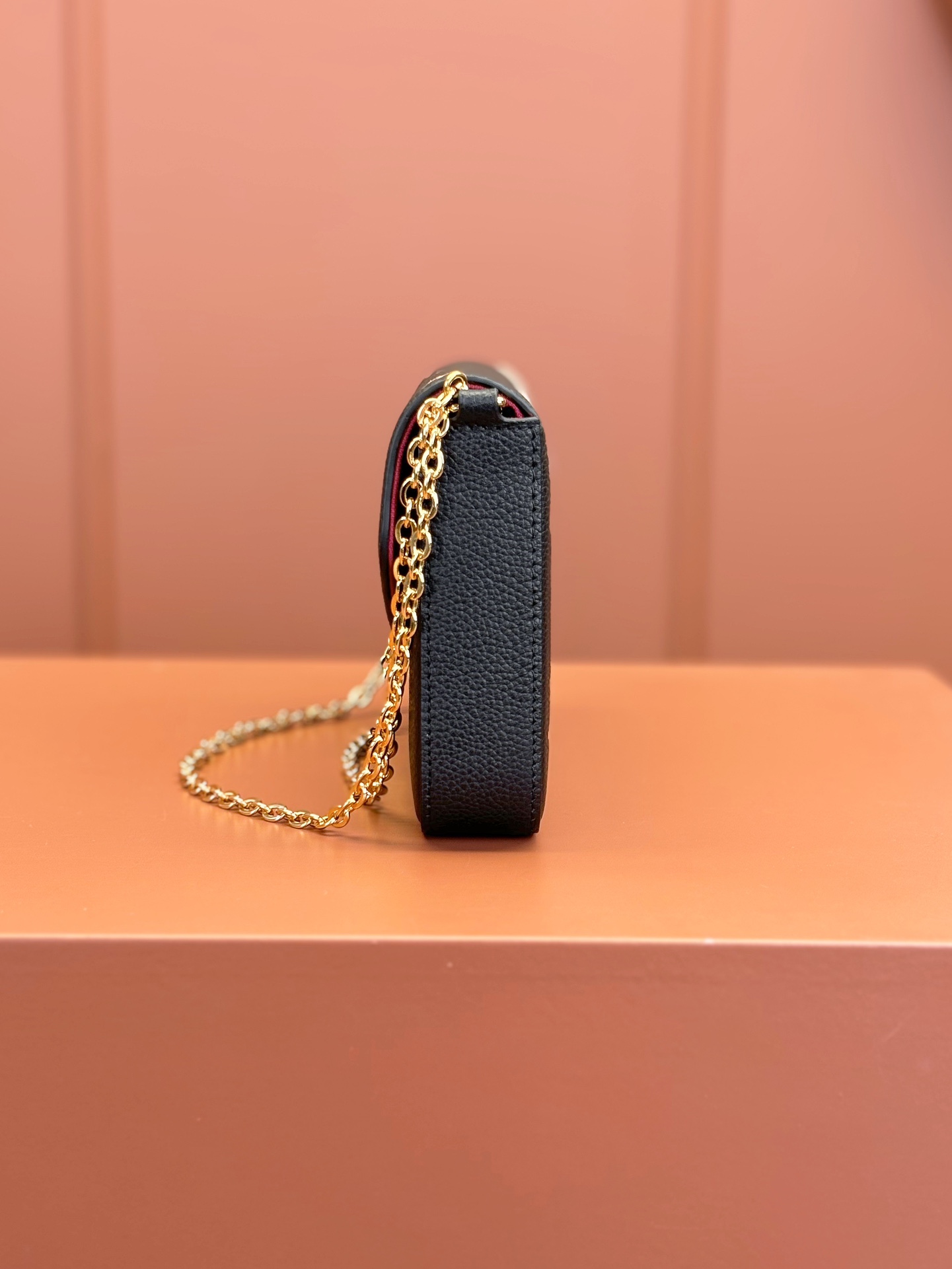 Pochette Félicie Bicolor Monogram Empreinte Leather Black / Beige M82479