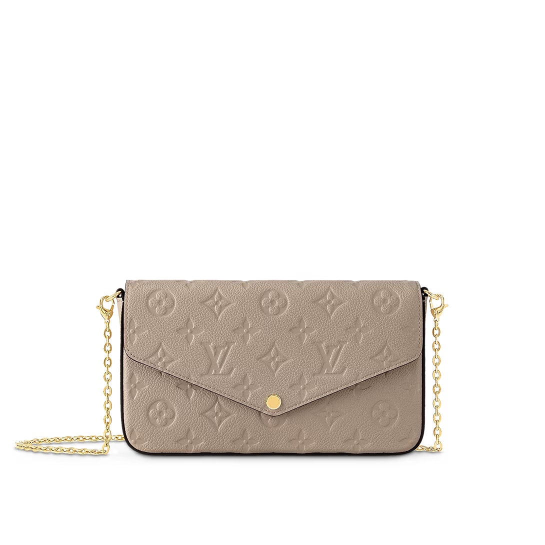 Pochette Félicie Monogram Empreinte Leather Turtledove M82609