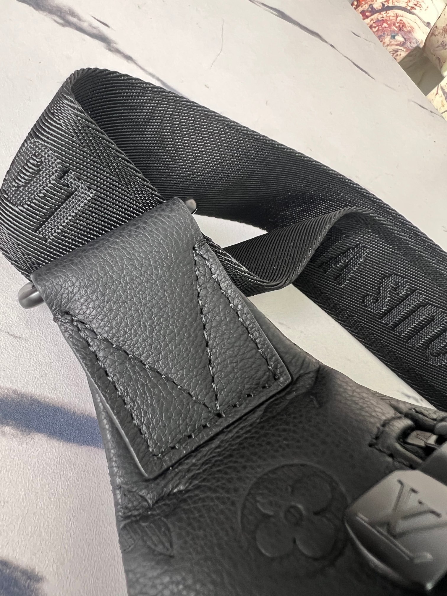 Rush Bumbag G65 Black Monogram Shadow Calfskin Leather M47058