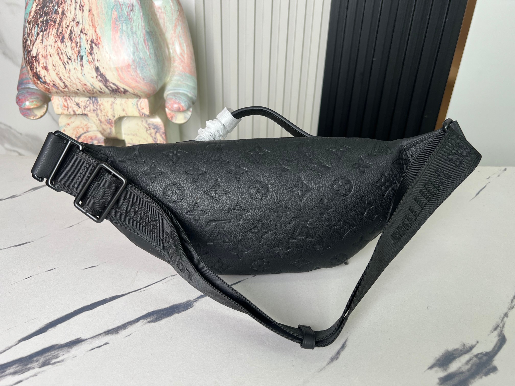 Rush Bumbag G65 Black Monogram Shadow Calfskin Leather M47058