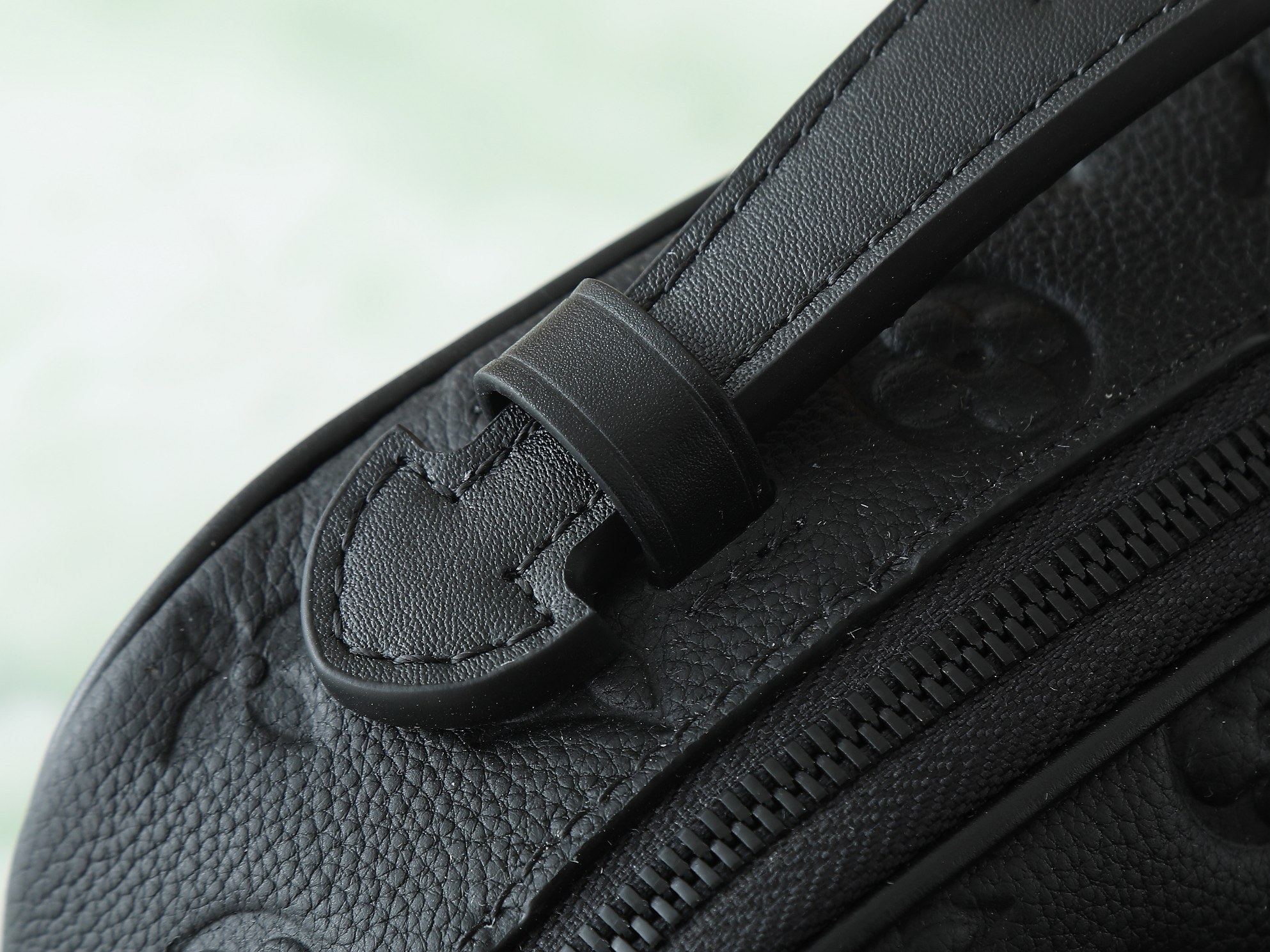 S Lock Messenger Bag Black Monogram Taurillon M58489