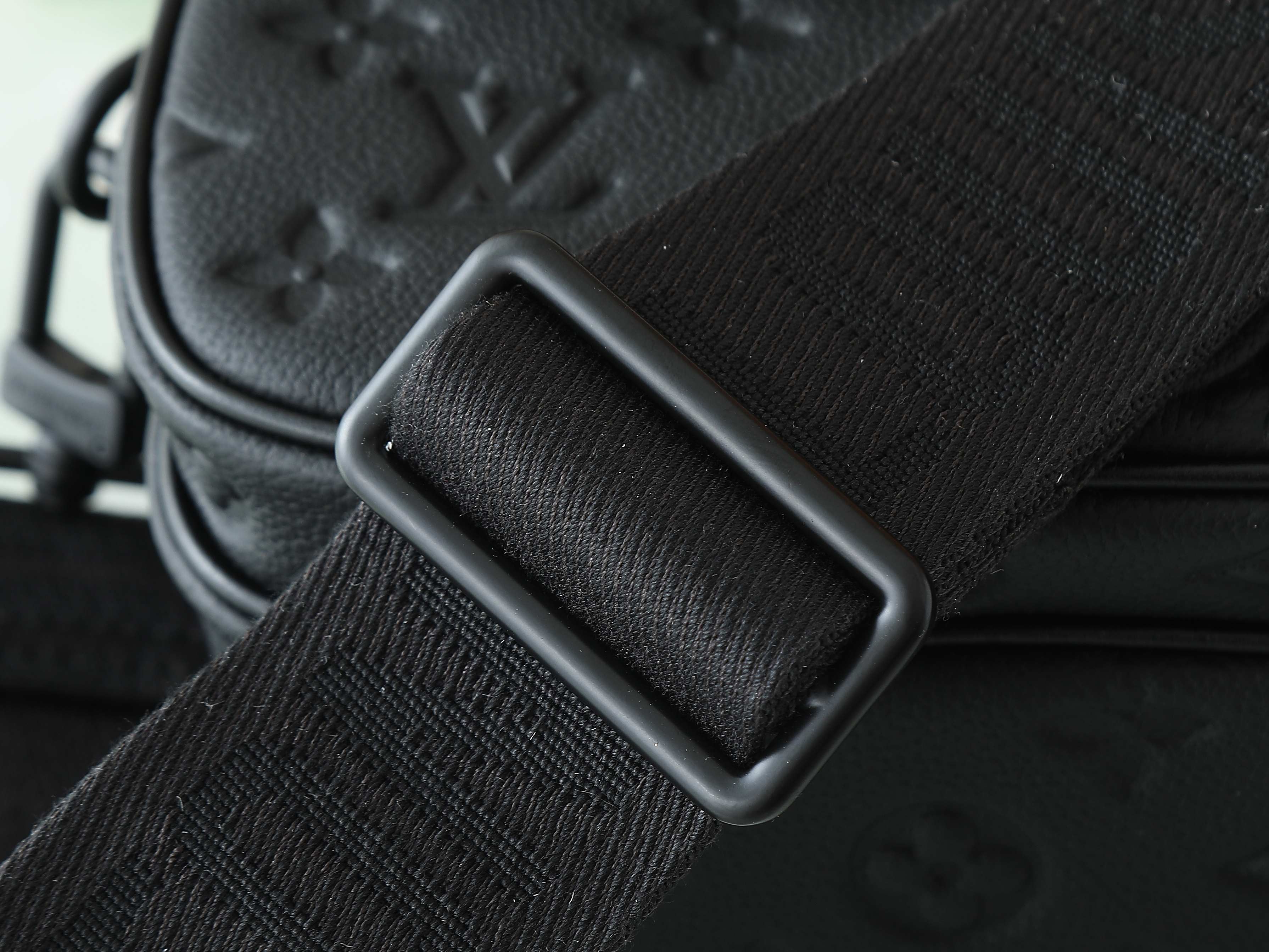 S Lock Messenger Bag Black Monogram Taurillon M58489