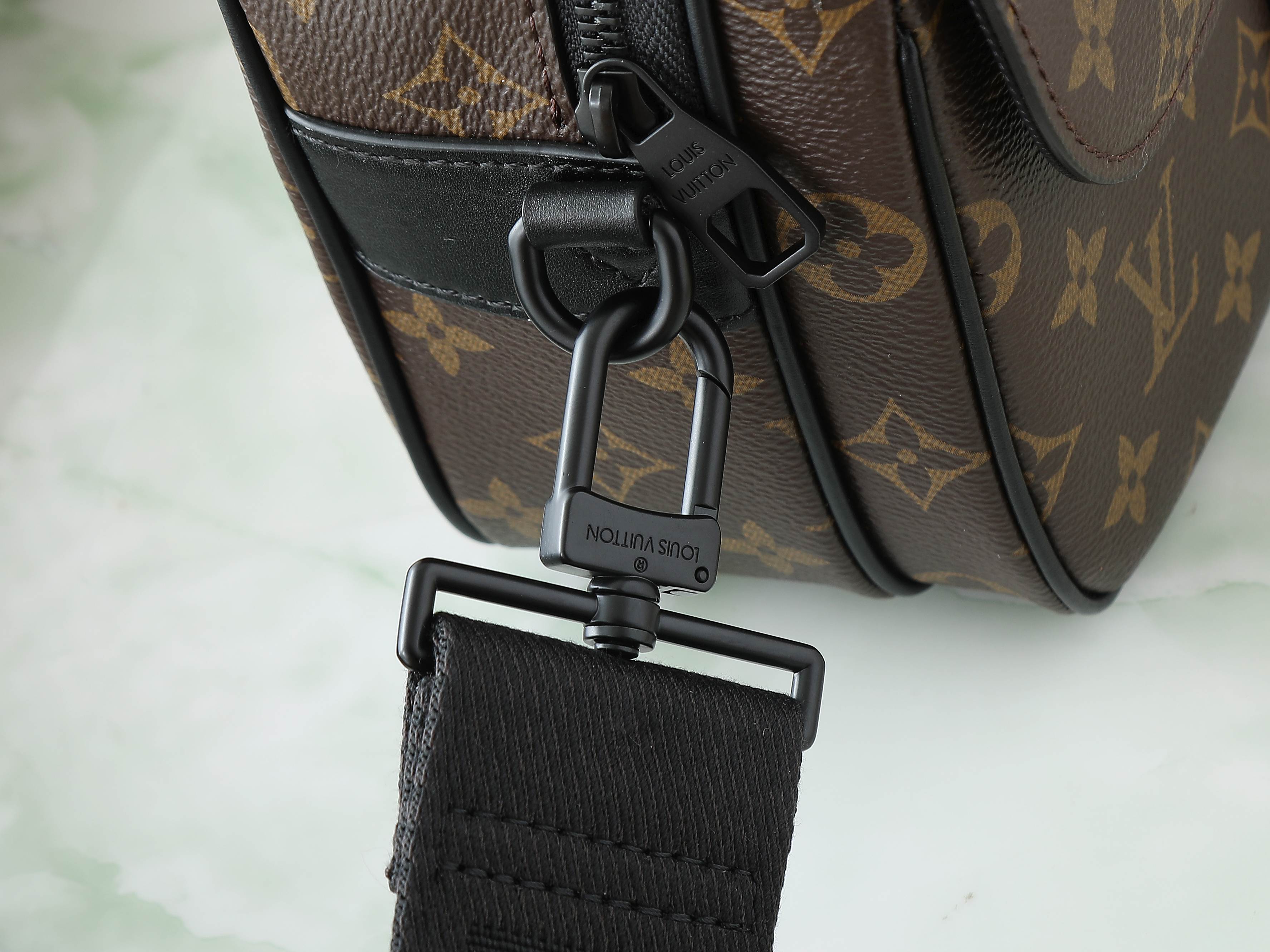 S Lock Messenger Bag Monogram Macassar M45806