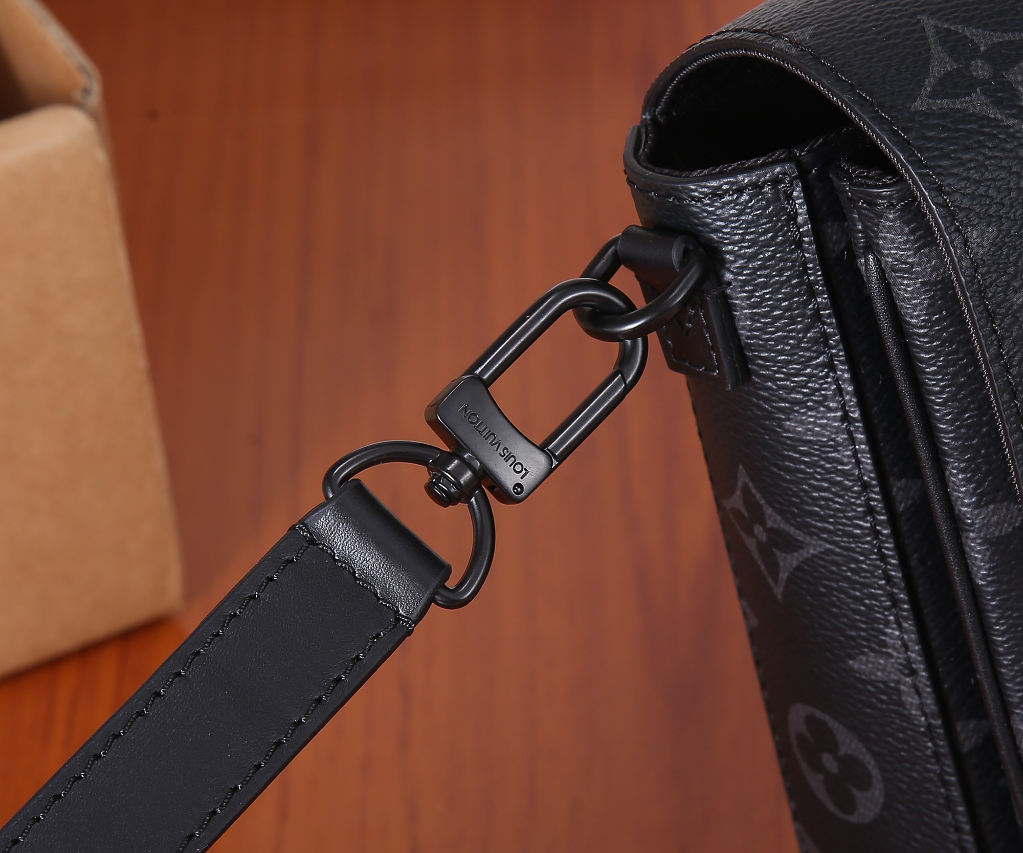 S-Lock Vertical Wearable Wallet Black Monogram Eclipse M82252