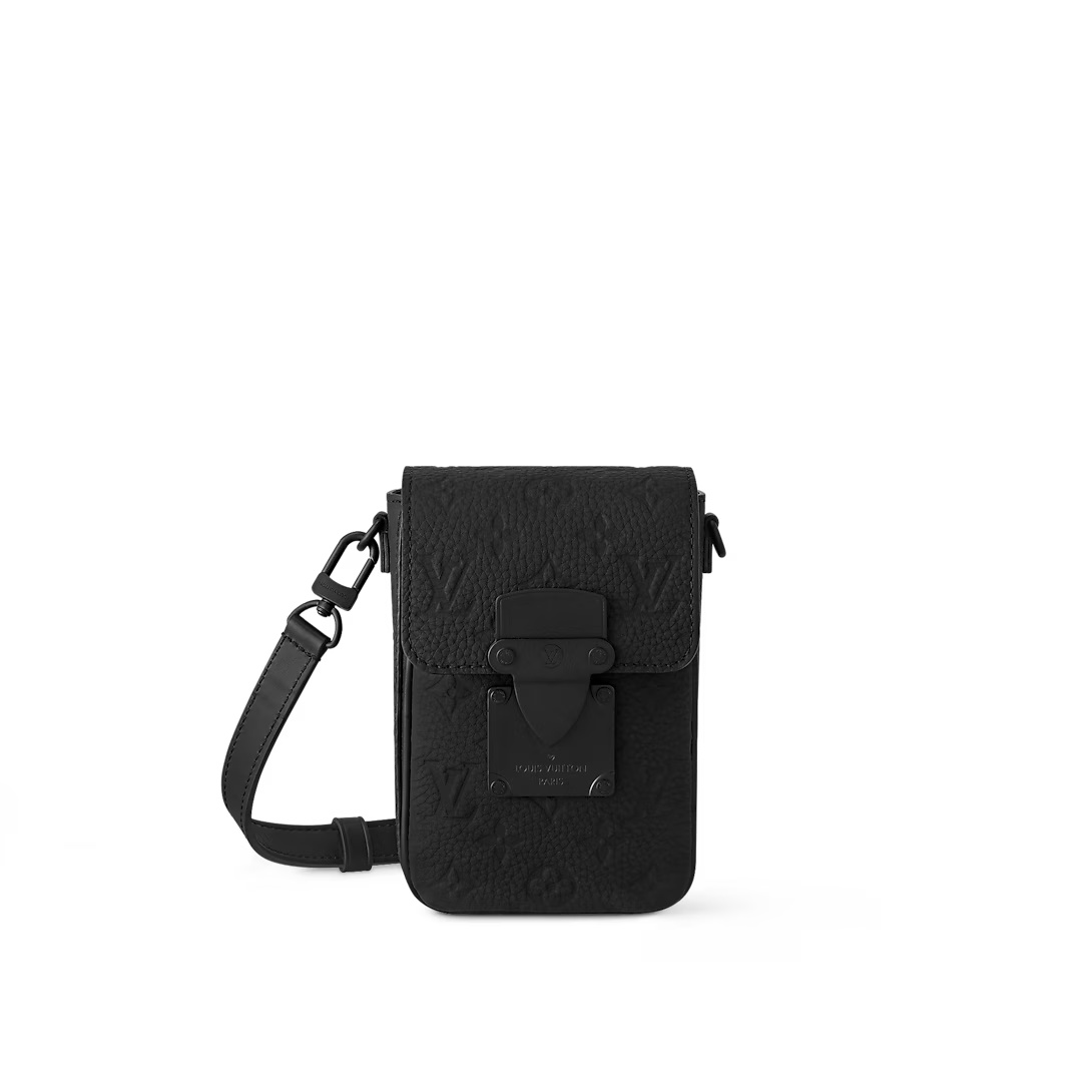 S-Lock Vertical Wearable Wallet Black Taurillon Monogram Leather M81524