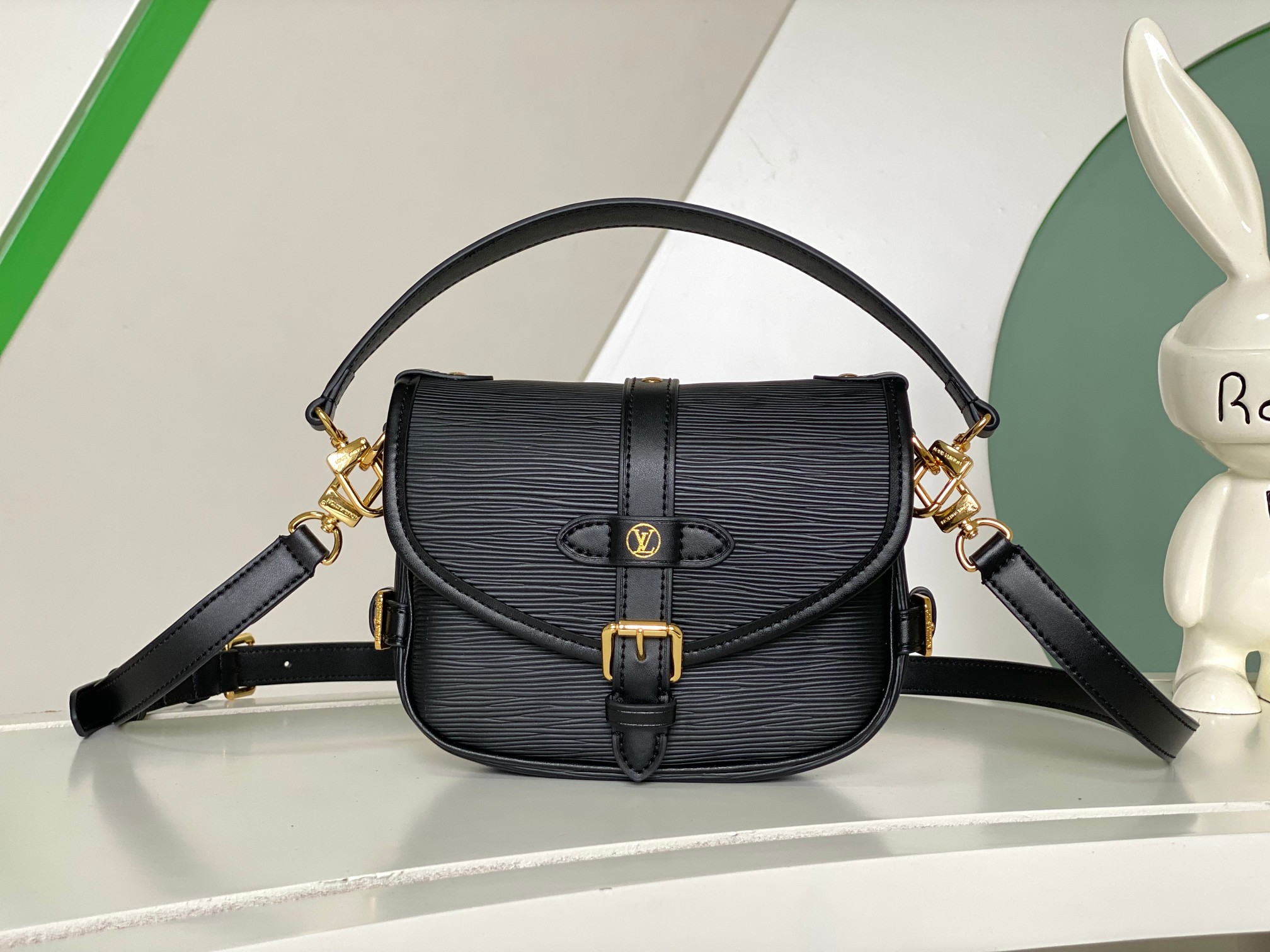 Saumur Bb Bag Epi Leather Black M23469