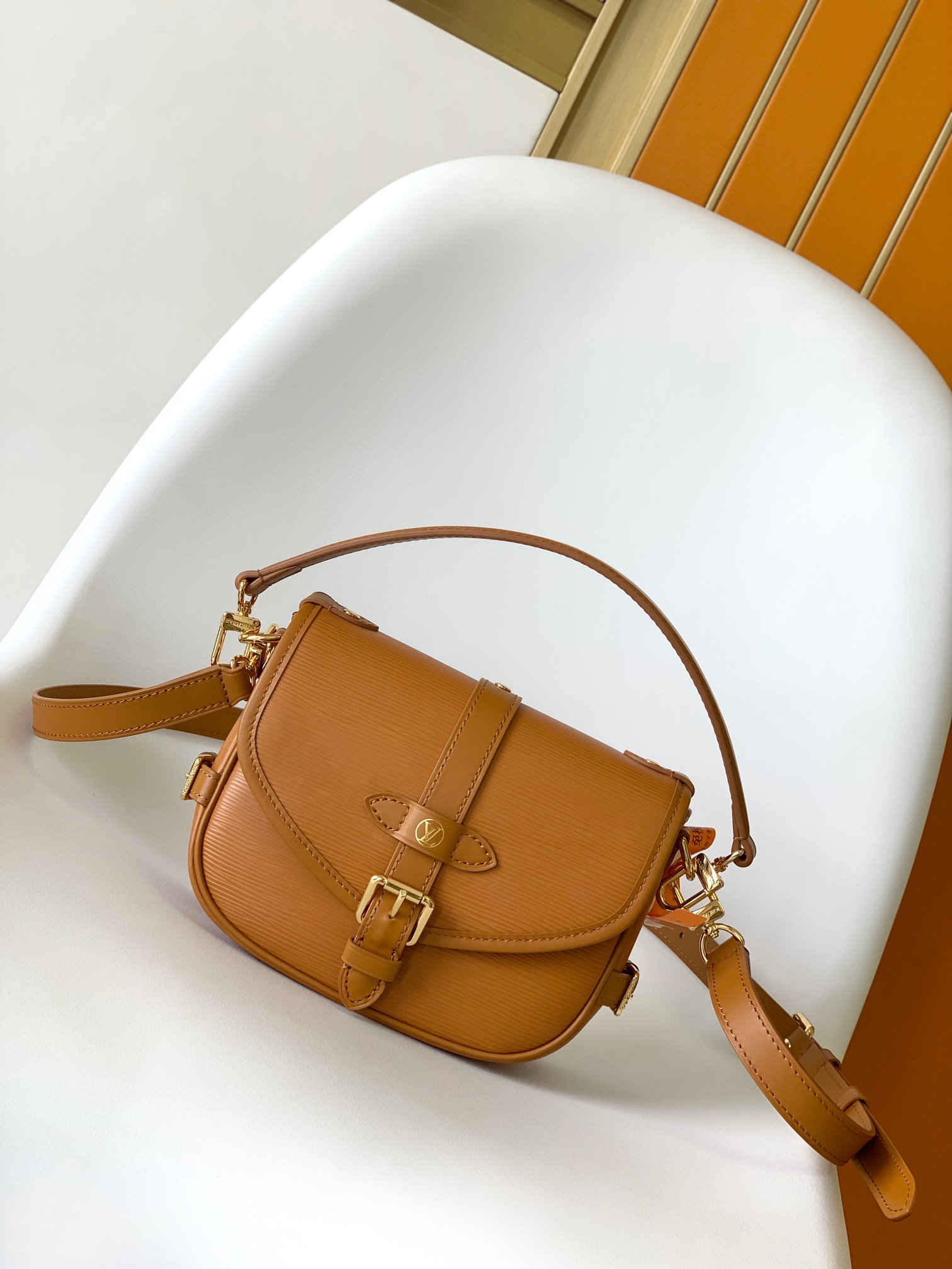 Saumur Bb Bag Epi Leather Saffron M23471