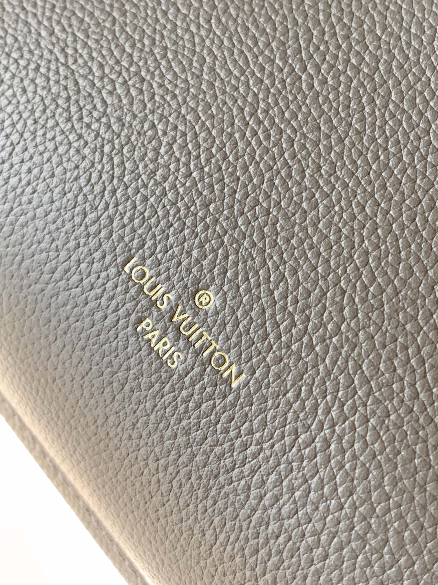 Side Trunk Mm Handbags Taupe Grained Calf Leather Gold Hardware M25072