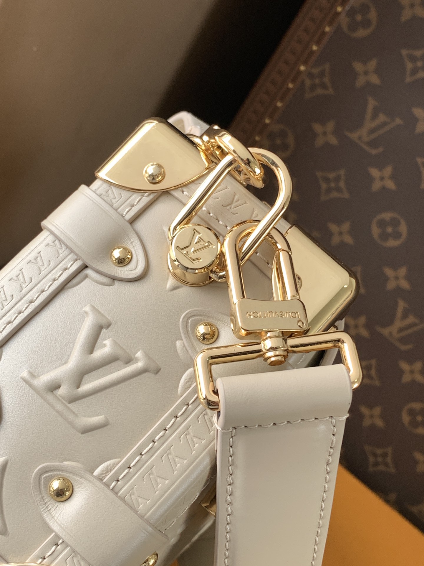 Side Trunk Pm Handbags Biscuit Calf Leather M14571